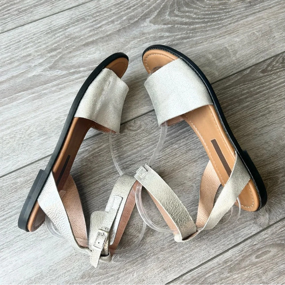 Modern Vintage Handmade All Leather Metallic Leather Sandals - Picture 8 of 12